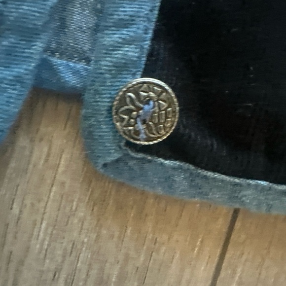 Vintage Paul Harris Denim Womens Vest‎ M Blue Flowers Patchwork Country - Picture 4 of 10